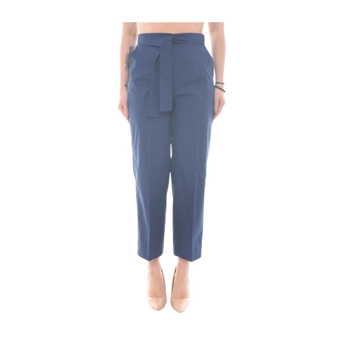 Emme Marella Pantaloni Pantalone Donna leggero con fusciacca Blu P24-EMME MARELLALOVER-006-42 - Francavilla Moda